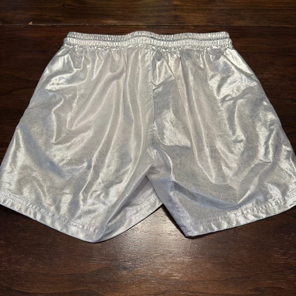 Arjen Kroos Silver Metallic Shorts - Shiny Rave Festival Party Wear - Size S - Picture 6 of 6
